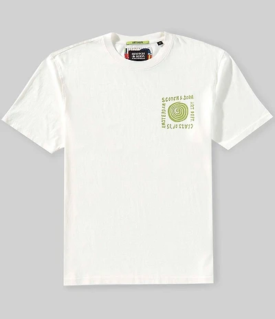 Scotch & Soda Relaxed Fit Washed Chest Art Short Sleeve T-Shirt