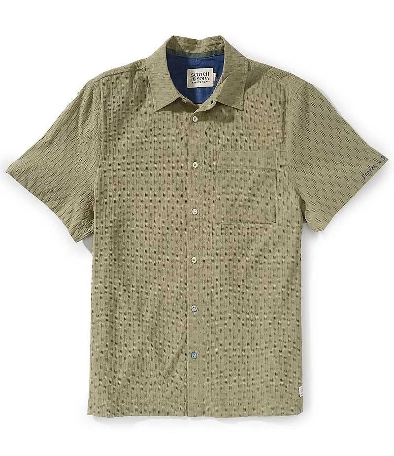 Scotch & Soda Seersucker Short Sleeve Woven Shirt