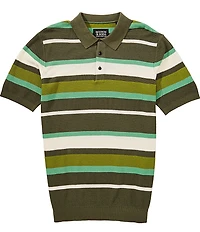 Scotch & Soda Striped Short Sleeve Polo Shirt