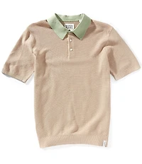 Scotch & Soda Structured Short Sleeve Knit Polo Shirt
