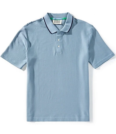 Scotch & Soda Structured Relaxed Fit Short Sleeve Polo Shirt