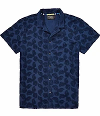 Scotch & Soda Terry Jacquard Short Sleeve Woven Shirt