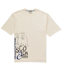Scotch & Soda Worked Out Artwork Loose Fit Short Sleeve T-Shirt