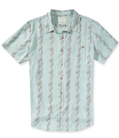 Sendero Provisions Co. City Slicker Stripe Printed Short Sleeve Woven Shirt