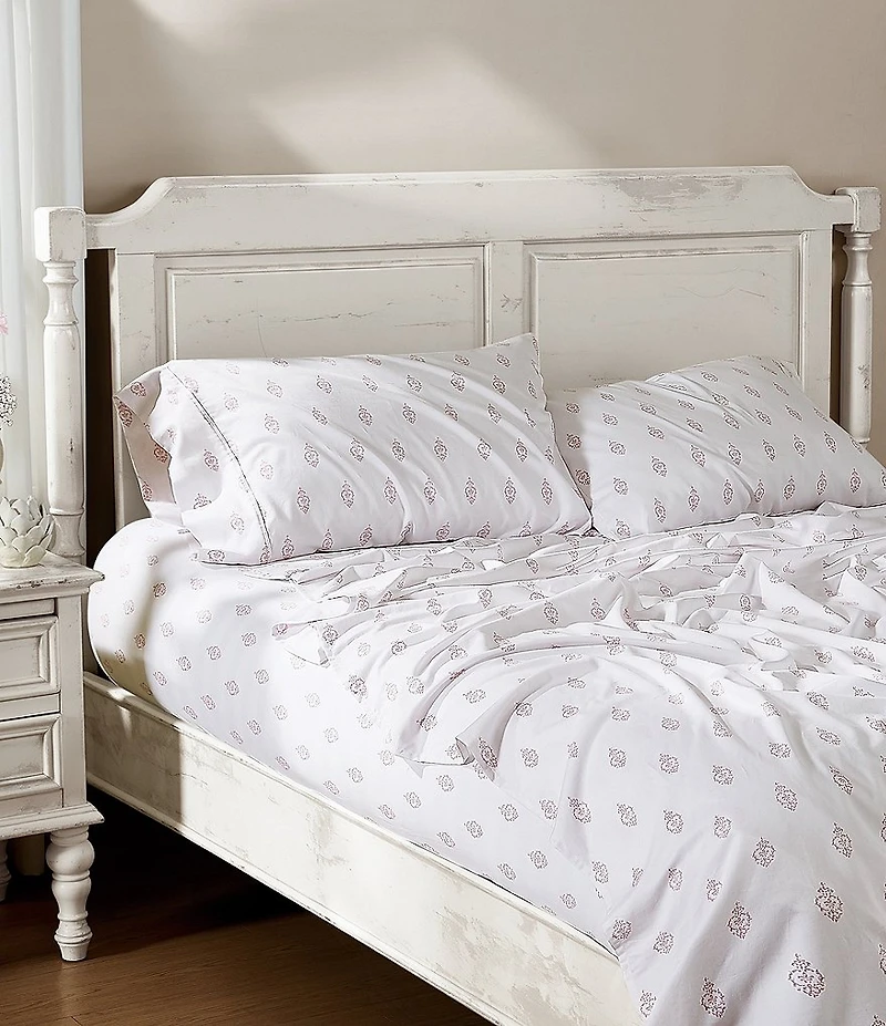Shabby Chic Signature by Shabby Chic 400-Thread Count Painted Damask Print Cotton Sheet Set
