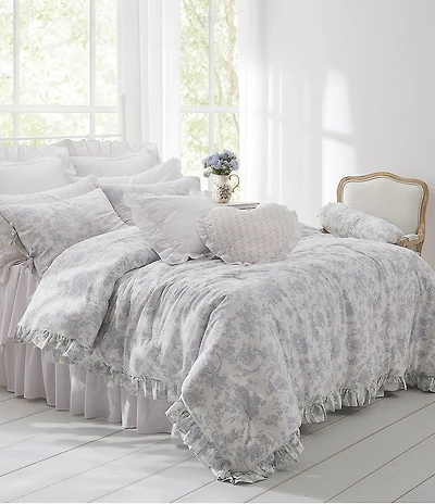 Shabby Chic Signature by Shabby Chic Floral Toile Ruffled Comforter Mini Set