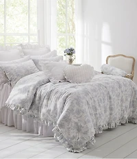 Shabby Chic Signature by Shabby Chic Floral Toile Ruffled Comforter Mini Set