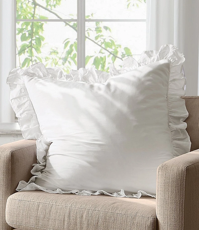 Shabby Chic Signature by Shabby Chic White Ruffle Euro Sham