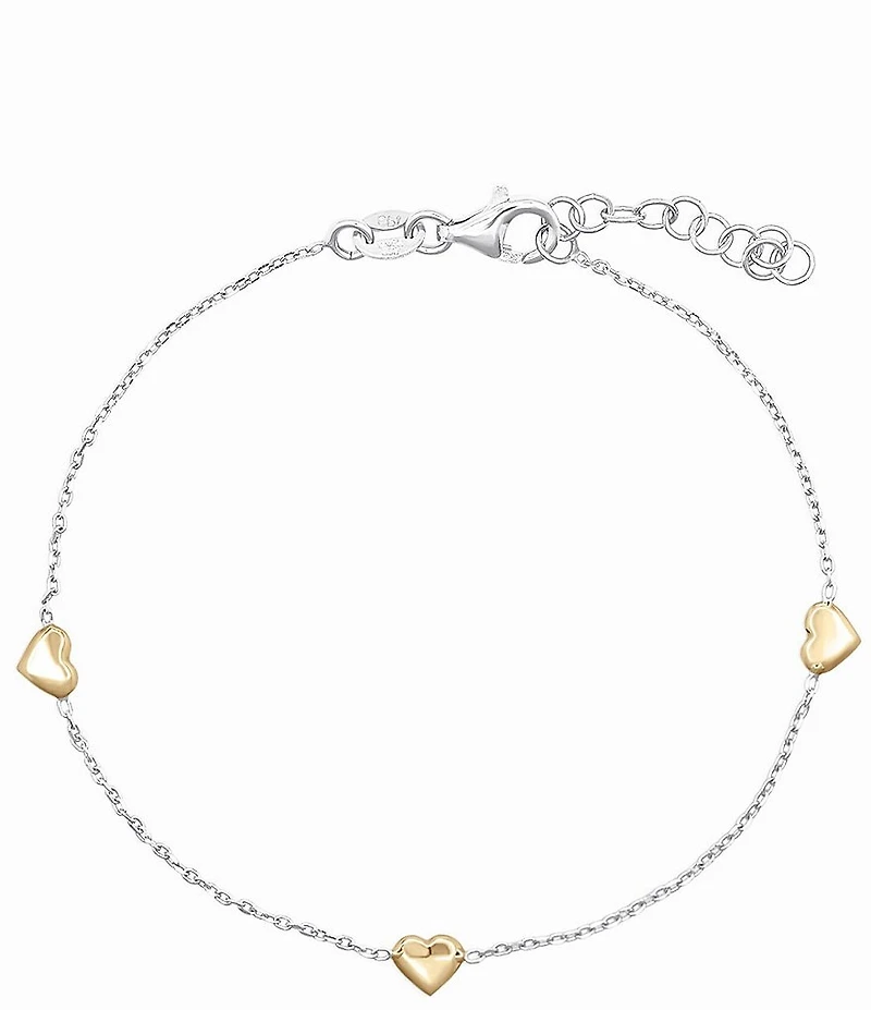 SHASHI Heart Two Toned Line Bracelet