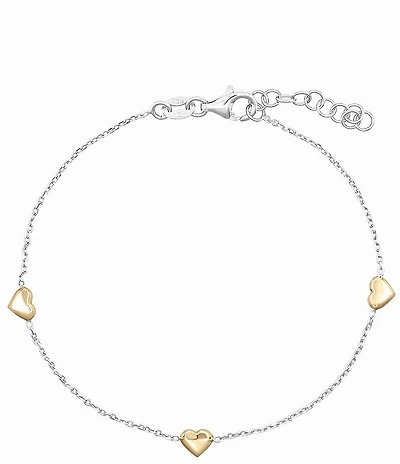 SHASHI Heart Two Toned Line Bracelet