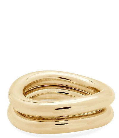 SHASHI Liquid Metal Band Ring Set
