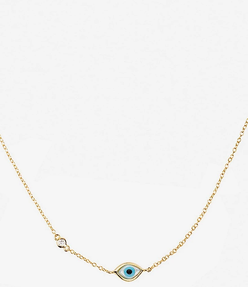 SHASHI Madison Evil Eye Short Pendant Necklace