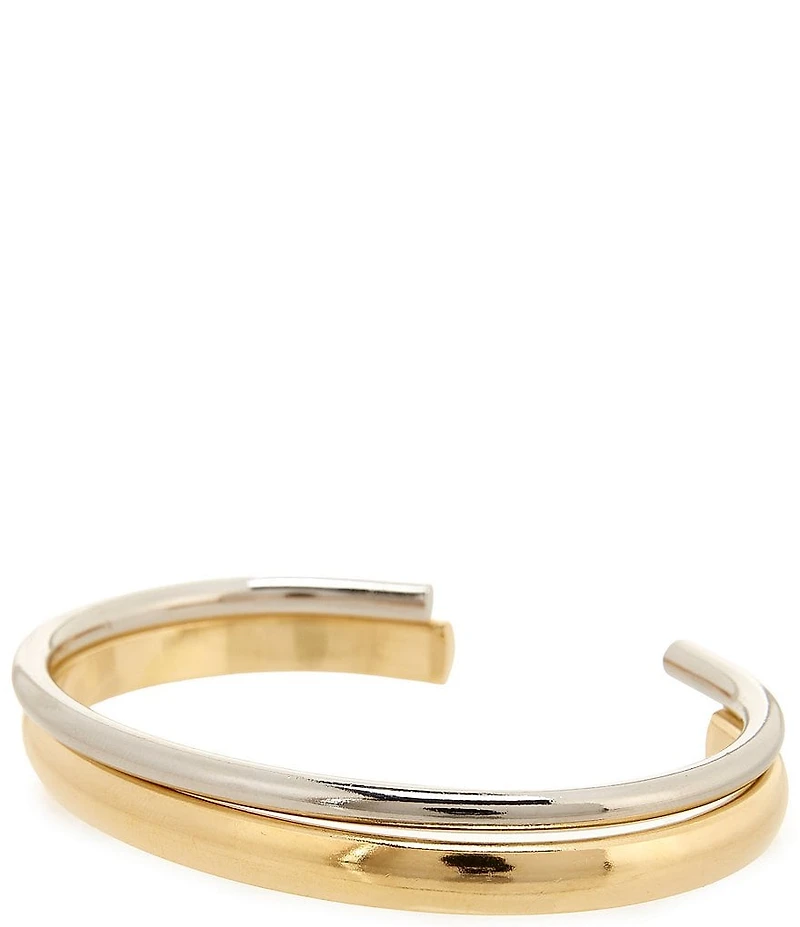 SHASHI Two Tone Bangle Bracelet Set