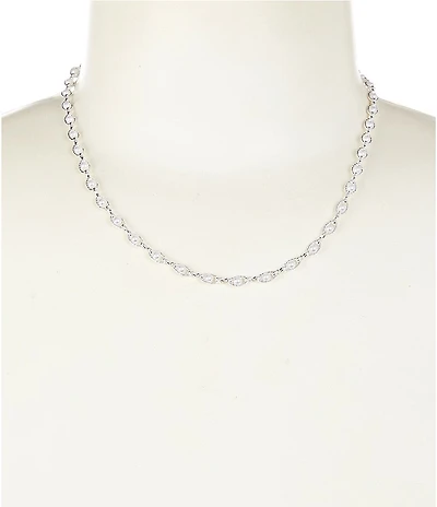 Simplicity Pearl Twisted Chain Collar Necklace