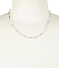 Simplicity Pearl Twisted Chain Collar Necklace