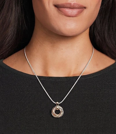 Simplicity Wire Knot Pendant Snake Short Pendant Necklace