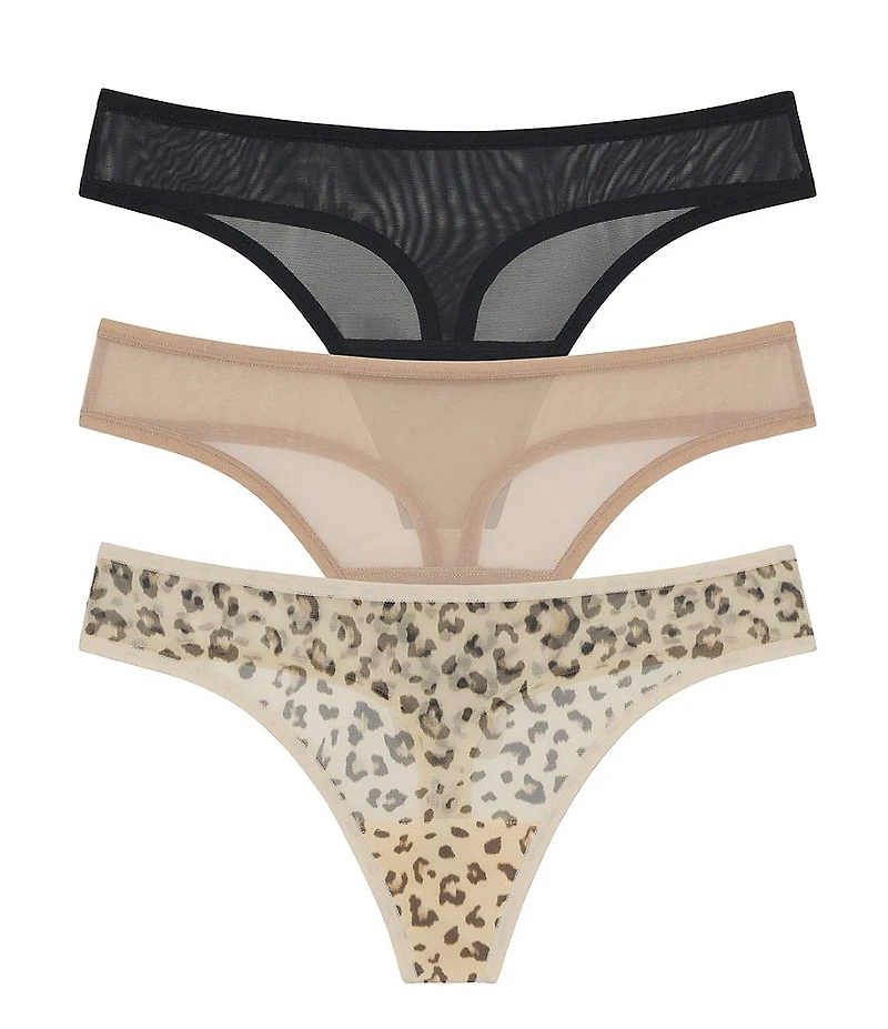 Skarlett Blue Spellbound Sheer Mesh Thong 3-Pack Panty