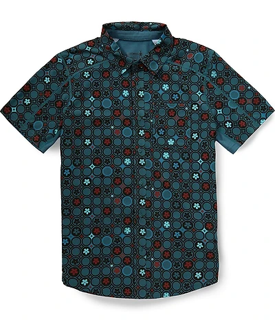 SmartWool Everyday Geo Floral Print Short Sleeve Woven Shirt