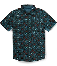 SmartWool Everyday Geo Floral Print Short Sleeve Woven Shirt