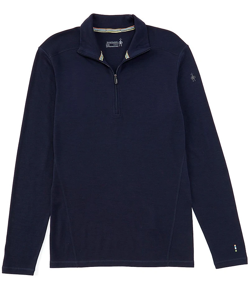 SmartWool Slim Fit Merino Base Layer Solid Quarter-Zip Pullover