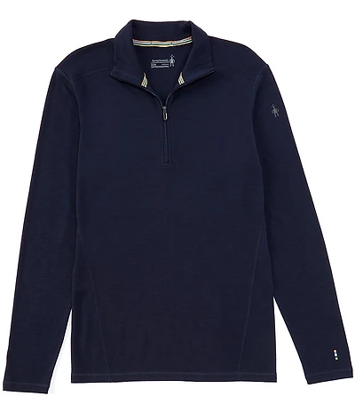 SmartWool Slim Fit Merino Base Layer Solid Quarter-Zip Pullover
