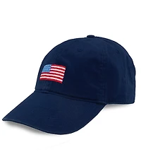 Smathers & Branson Needlepoint Americana Flag Baseball Cap