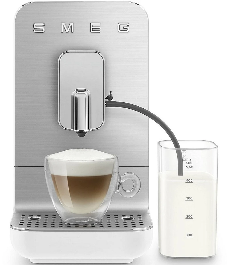 Smeg Automatic Espresso Machine with Integrated Milk Frothing and Coffee Grinder