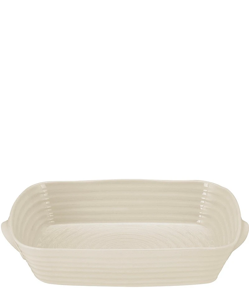 Sophie Conran for Portmeirion Porcelain Pebble Large Handled Rectangular Dish