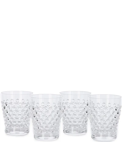 Southern Living Parker Acrylic Hobnail Double Old-Fashion Tumblers, Set of 4