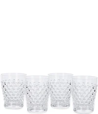 Southern Living Parker Acrylic Hobnail Double Old-Fashion Tumblers, Set of 4
