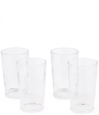 Southern Living Acrylic Ribbed Tumbler Drinkware, Set of 4