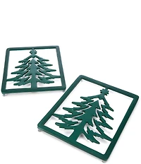 Southern Living Aluminum Christmas Tree Trivets, Set of 2