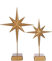 Southern Living Antique-Finish Gold Star Tabletop Figurine, Set of 2