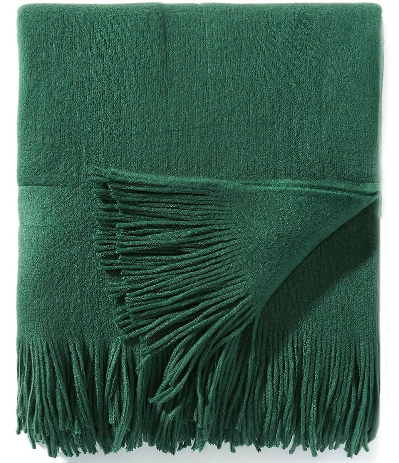 Southern Living Ashford Knit Fringed Acrylic Throw Blanket