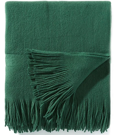 Southern Living Ashford Knit Fringed Acrylic Throw Blanket