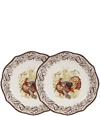 Southern Living Autumn Grove Turkey Accent Plates, Set of 2