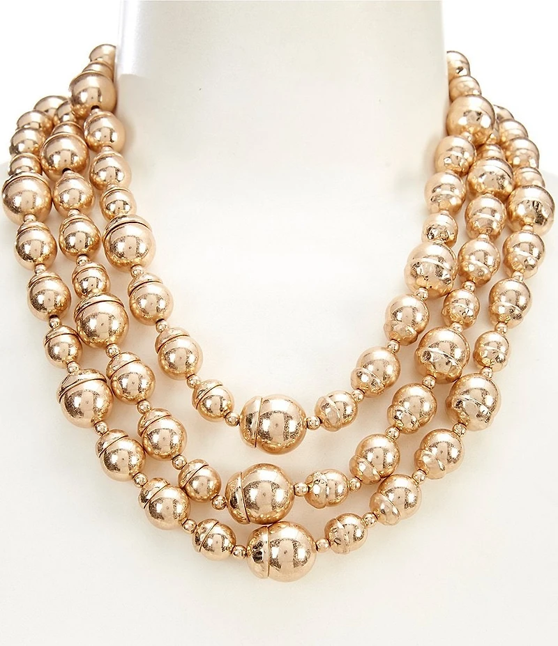 Southern Living Beaded Multi Strand Statement Necklace