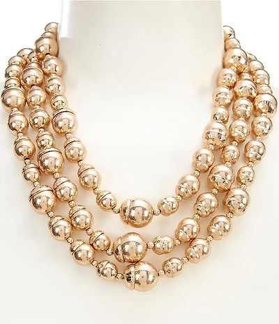 Southern Living Beaded Multi Strand Statement Necklace