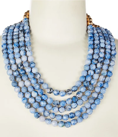 Southern Living Beaded Multi-Strand Statement Necklace