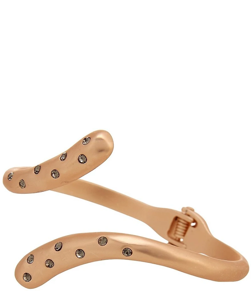 Southern Living Black Diamond Stone Bypass Hinge Cuff Bracelet