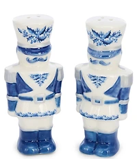 Southern Living Blue Christmas Collection Chinoiserie Nutcracker Salt & Pepper Set