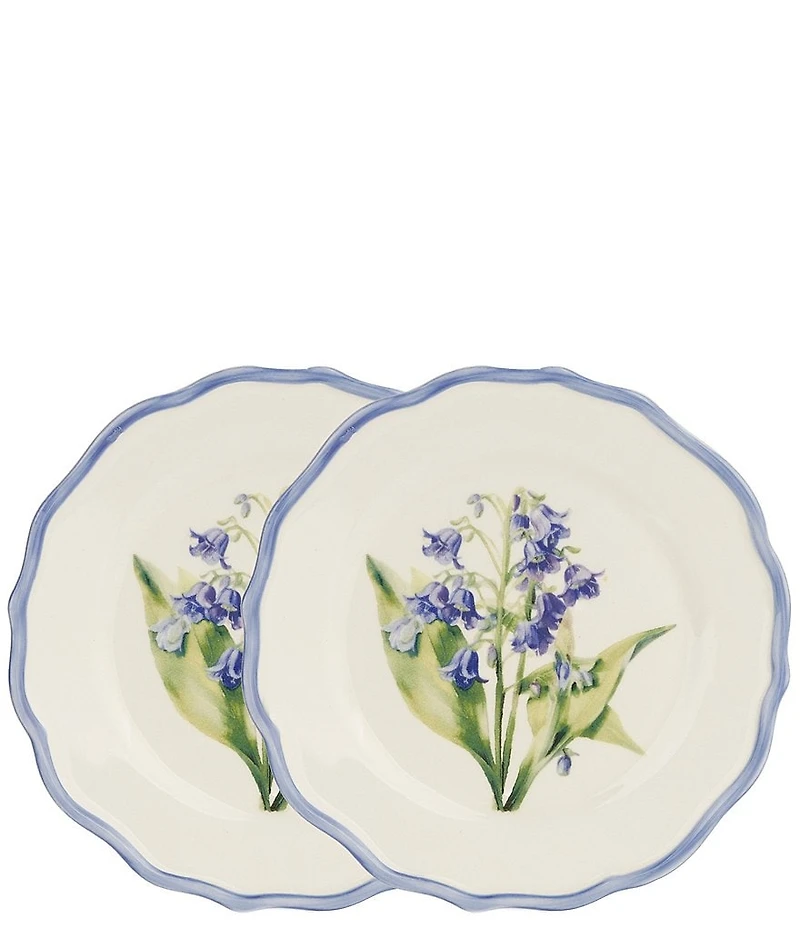 Southern Living Bluebell Scalloped Accent Plates, Set of 2