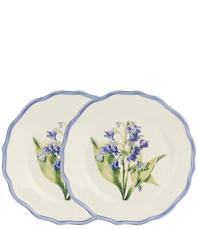 Southern Living Bluebell Scalloped Accent Plates, Set of 2