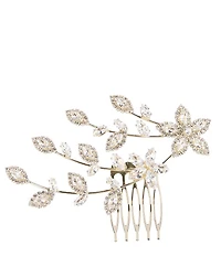 Southern Living x Borrowed & Blue Cubic Zirconia Stone Flower with Vines Hair Comb