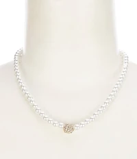 Southern Living x Borrowed & Blue Delicate Pearl Necklace with Crystal Pave