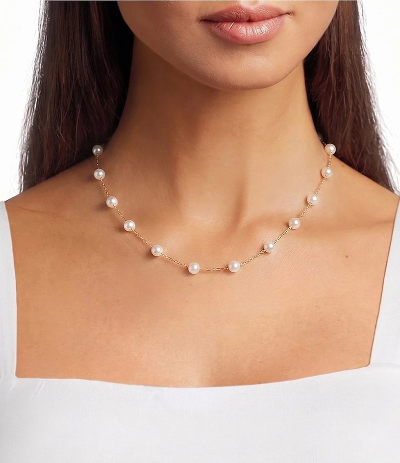 Southern Living x Borrowed & Blue Delicate Pearl Collar Necklace