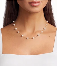 Southern Living x Borrowed & Blue Delicate Pearl Collar Necklace
