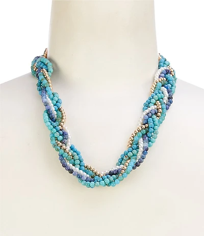 Southern Living Braided Bead Collar Necklace