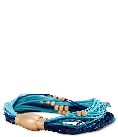 Southern Living Brass Beaded Resort Multi Cord Line Bracelet