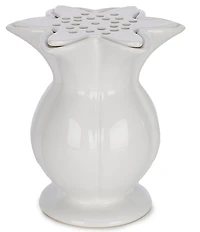 Southern Living Ceramic Flared Vase with Frog Insert